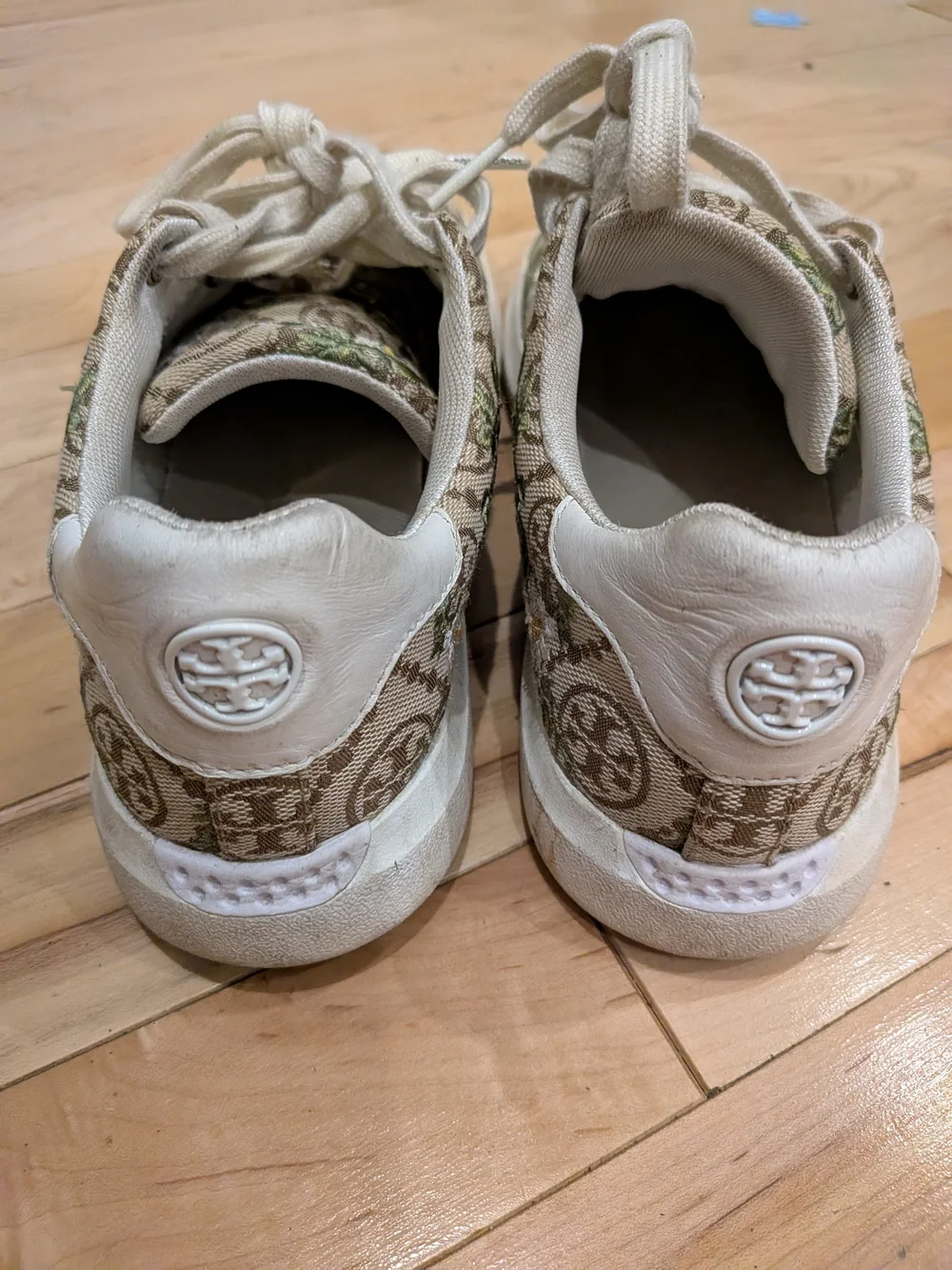 Tory Burch Howell T-Monogram Embroidered Floral Jacquard Sneakers 8